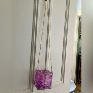 New clear purple purse